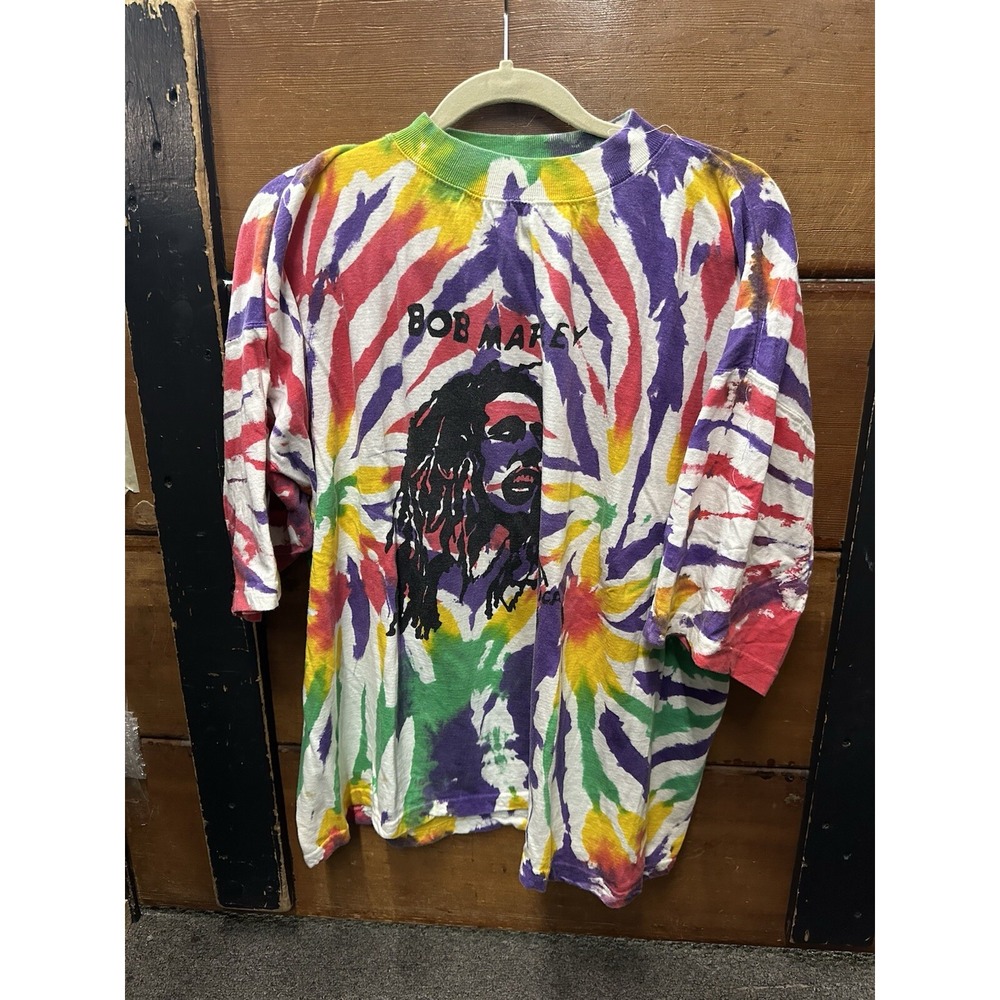 Vintage Bob Marley Shirt‎ Mens XL? Tie Dye Reggae Graphic Rare